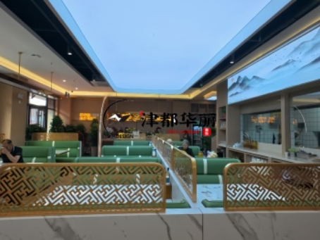 银川装修公司推荐|银川预海餐厅设计装修实景落地